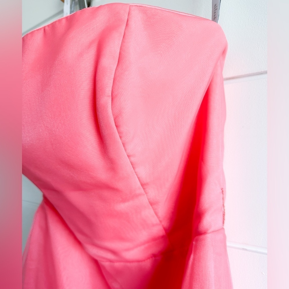 Alfred Angelo - Pink Coral Strapless Special Occasion Dress - Size 9 - Picture 5 of 15